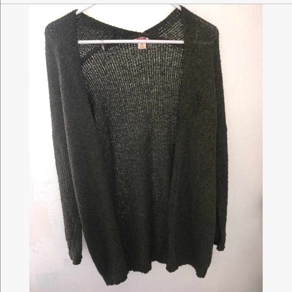 Mossimo Army Green Cardigan